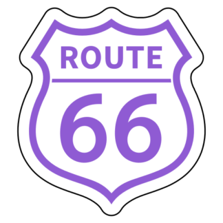 Route 66 Sticker (Lavender)